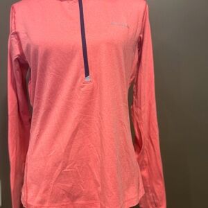 Columbia Omni heat long sleeve half zip pullover orange large